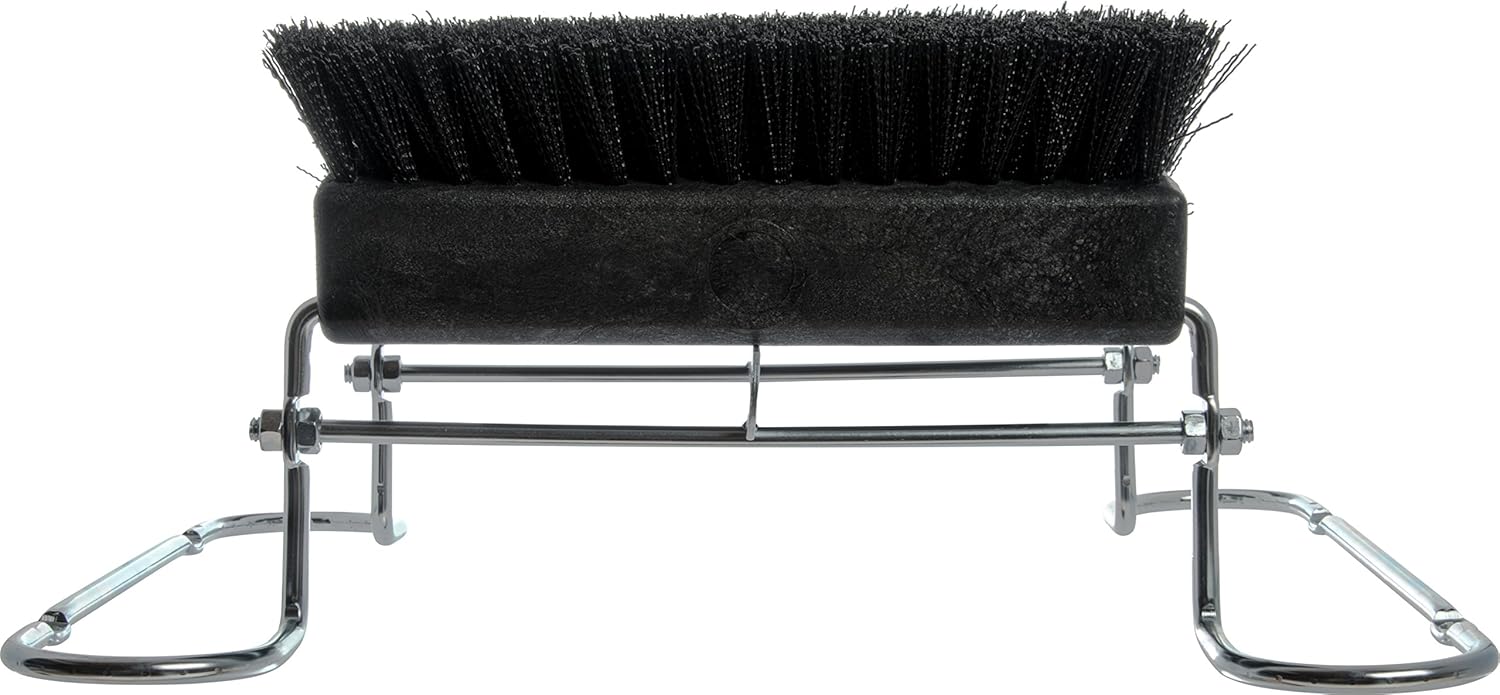 SPARTA Boot and Shoe Cleaning Brush 16.5" x 14.75" x 7", 6 lbs with Scraper for Heavy-Duty Dirt and Mud Remover at Homes, Farms, and Worksites, Polypropylene (Pp), Black