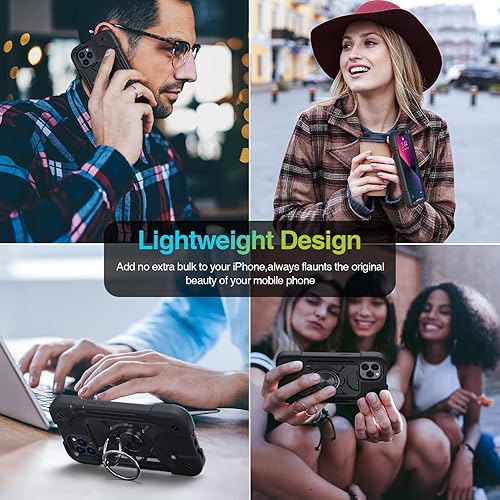 Miniatura 6 de ORIbox Funda para iPhone 13 Pro, resistente a prueba de golpes, anticaídas, color negro