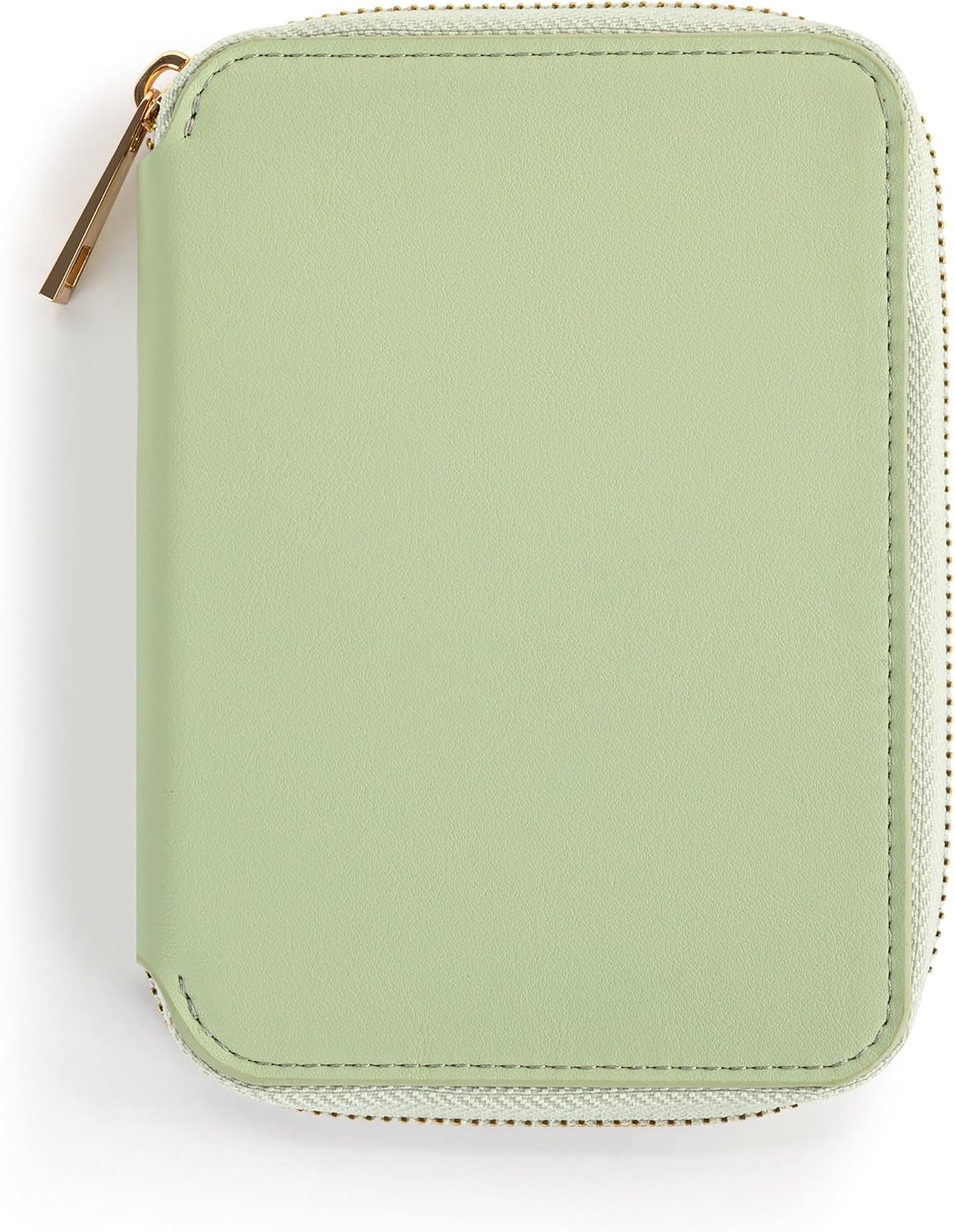 DEMDACO Passport Wallet With RFID Protection and Built In Tracker Holder 4 x 6 Inch Vegan Leather Sage Green