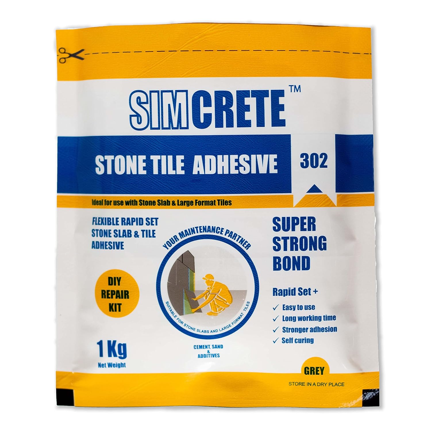 Stone Tile Repair Adhesive For Replacement of Broken or Damaged Stone