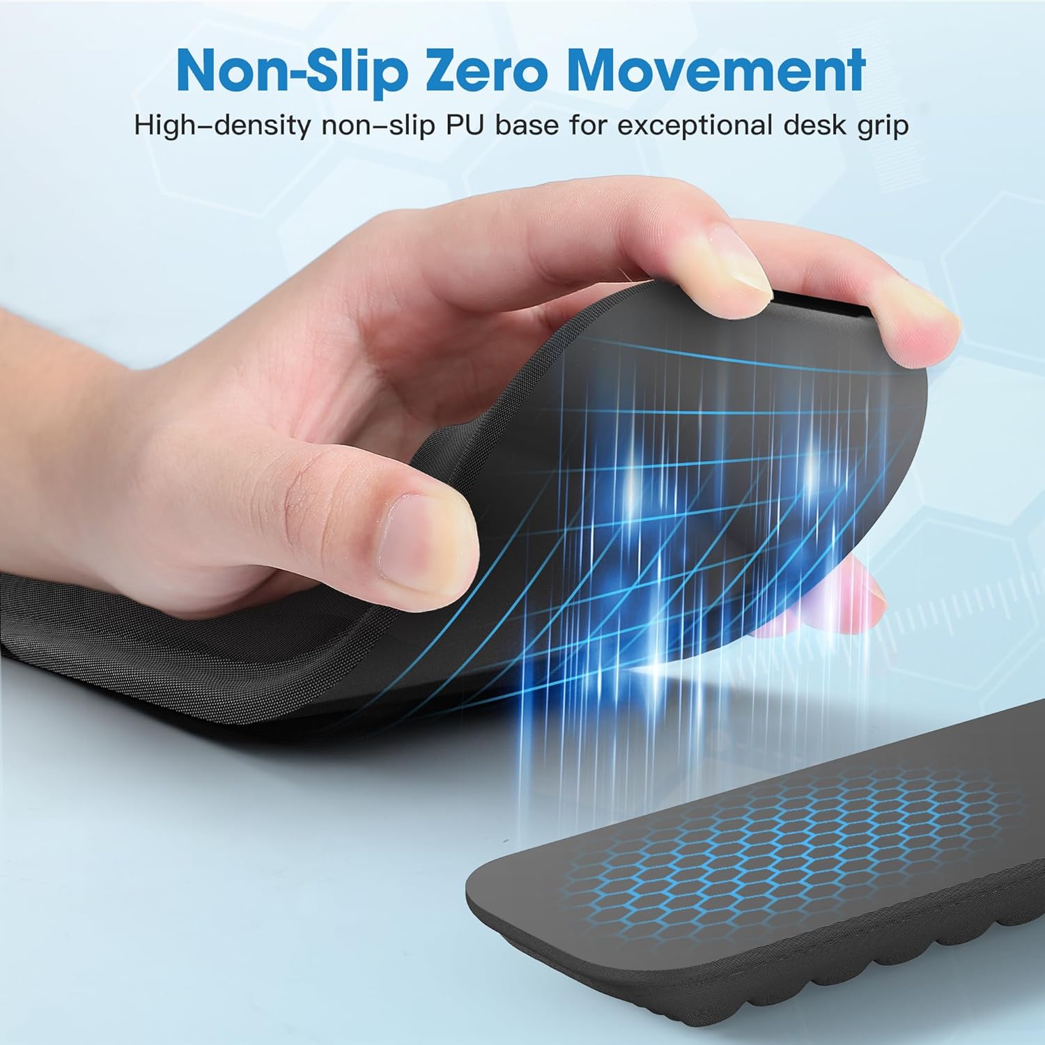 MEKASS Keyboard Wrist Rest, Soft Memory Foam Wrist Support for Keyboard, Keyboard Hand Rest Pad for Wrist Pain Relief, Keyboard Wrist Guard for Long Hours of Work, Gaming, Studying（Classic Black） Full Size Classic Black image 4 of 9 B0C2Z547ZT