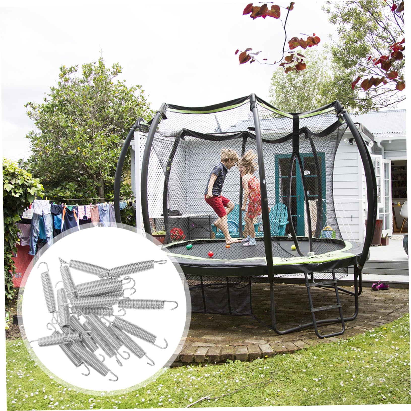 20stücke Starke Trampolinfedern Universelle Ersatzteile Für Outdoor-Trampoline Langlebige Spannfedern Für Sicheren Sprung Und Einfache Montage Lang