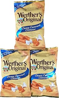 Werther's Original Chewy Caramels Candies, Storck Werther Three Pack - 70g ea.