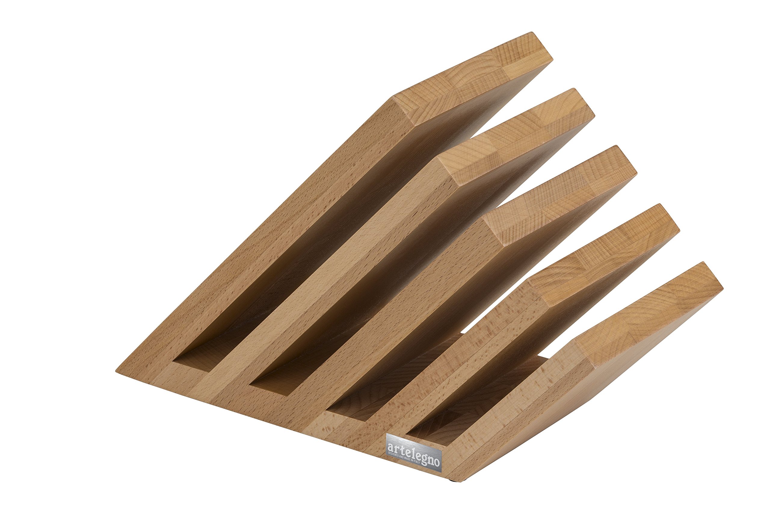 Artelegno 07 Venezia Magnetischer Messerblock, Buche massiv, naturlackiert