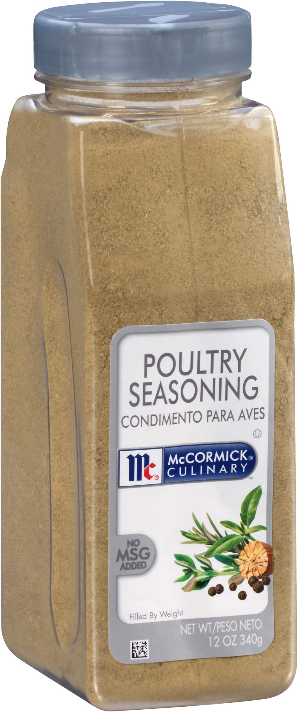 McCormick Culinary Poultry Seasoning, 12 oz - One 12 Ounce Container of Poultry Seasoning Spice with No MSG for Chicken Turkey, Stuffing and Casserole Recipes