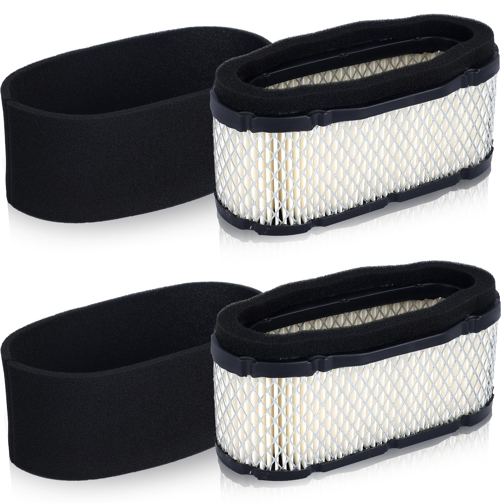 11013-7027 Air Filter (Pack of 2) for Kawasaki FH601V FH641V FH661V FH680V FH721V Replace Kawasaki 11013-7012 11013-7024 11013-7027 11029-7002 4