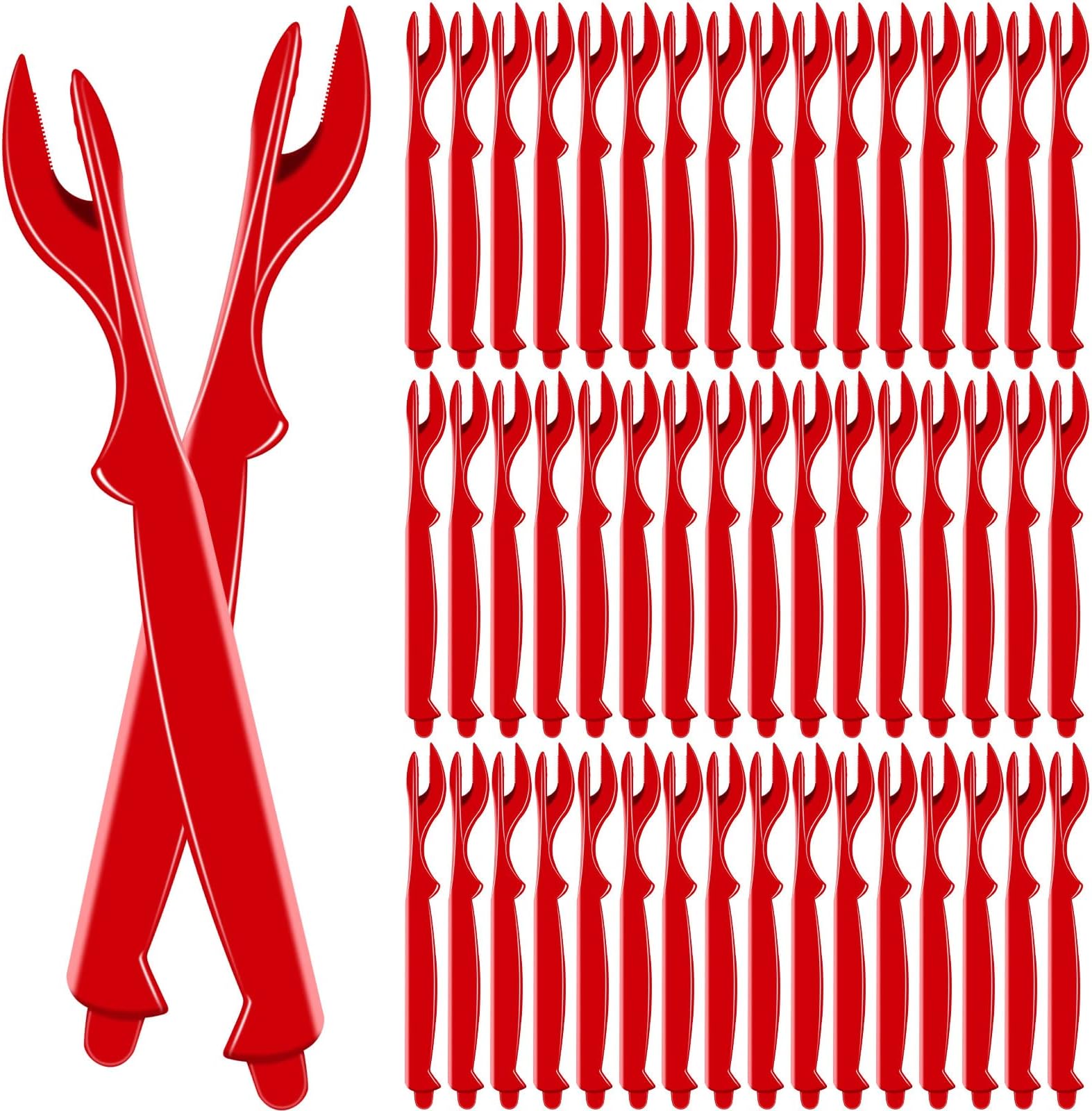 50Pcs Crab Legs Crackers - Crackers Picks Tools Set for Lobster, Crab, Crawfish, Prawns, Shrimp, Easy Opener Shellfish Picks Knife, Seafood Tools