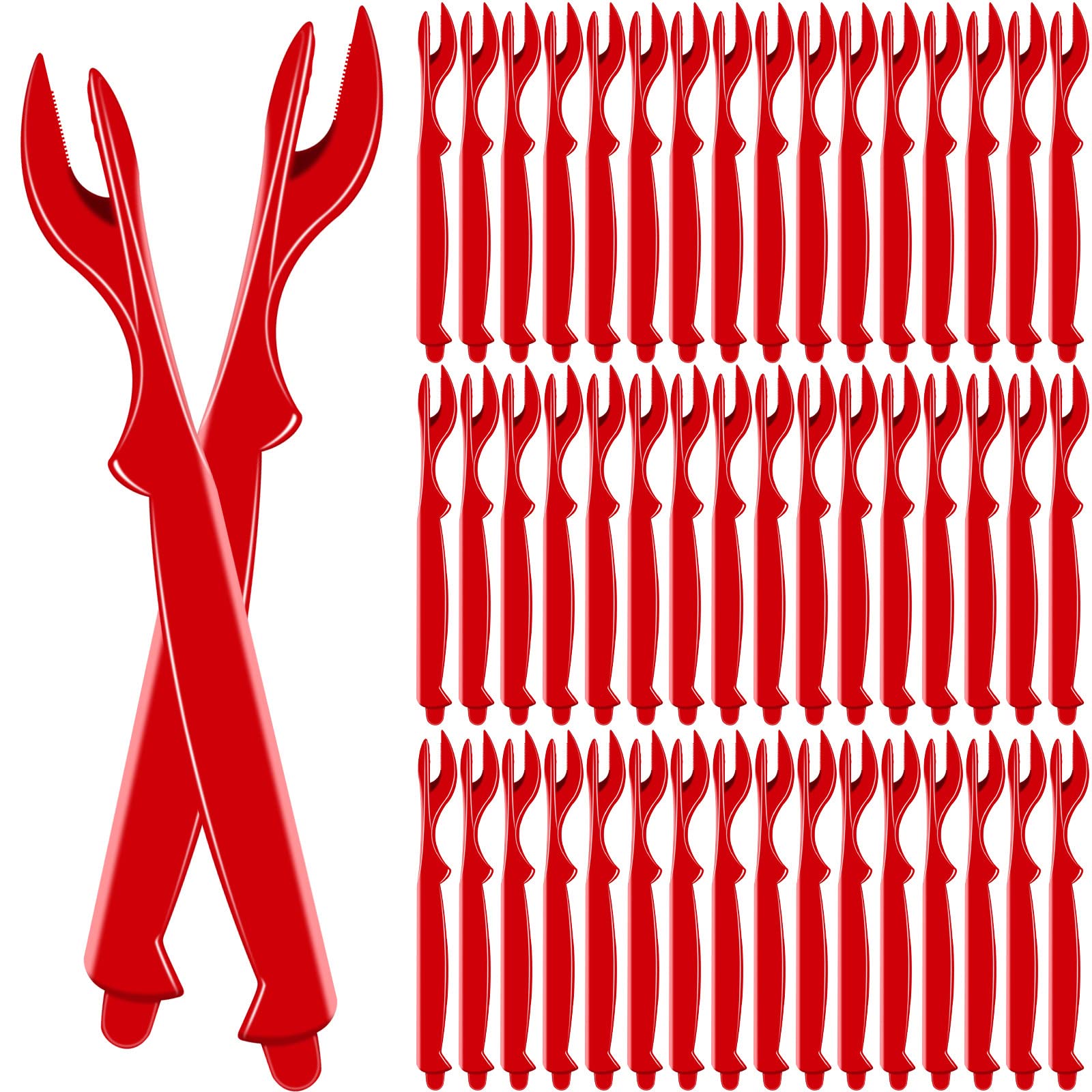50Pcs Crab Legs Crackers - Crackers Picks Tools Set for Lobster, Crab, Crawfish, Prawns, Shrimp, Easy Opener Shellfish Picks Knife, Seafood Tools
