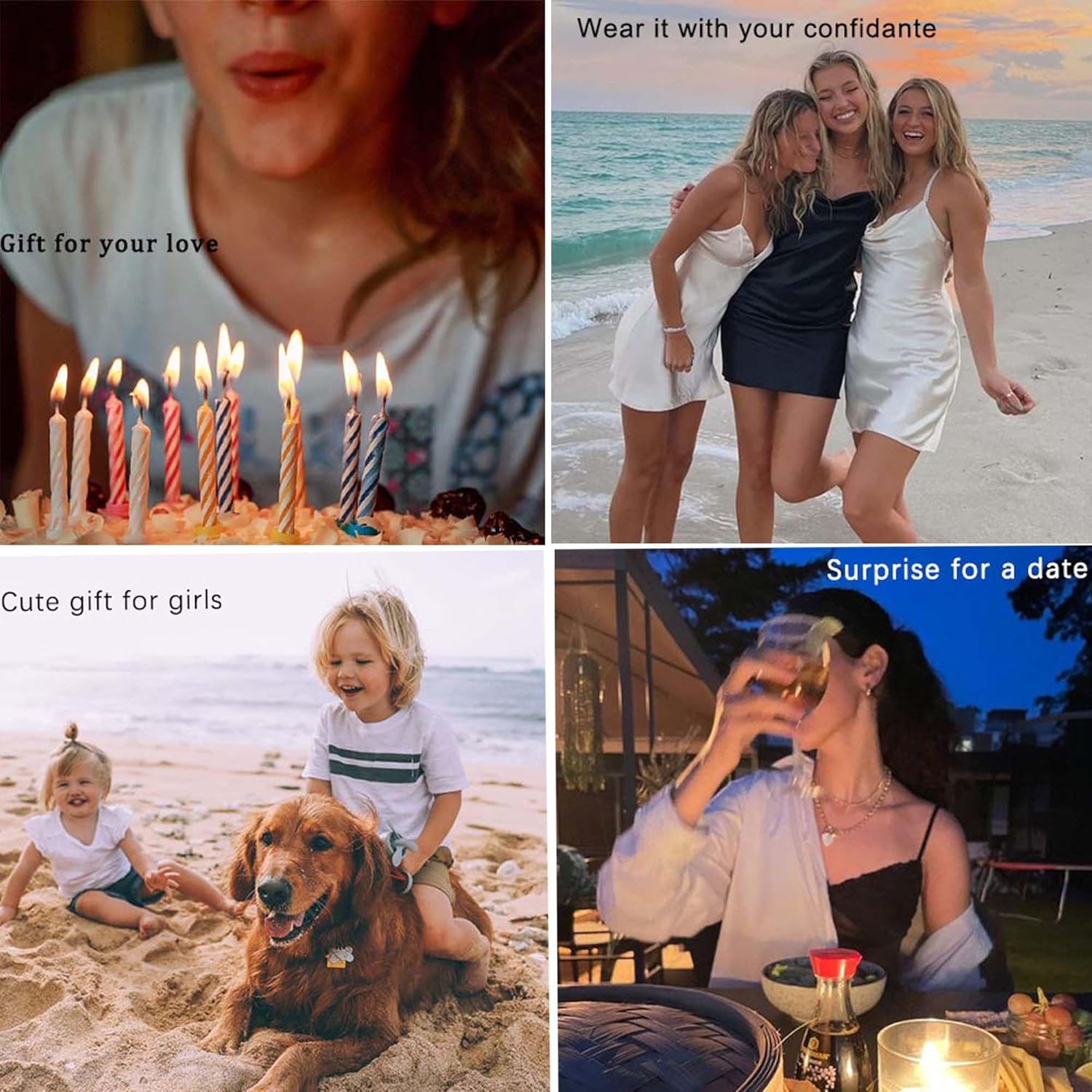 14K gold Plated Initial Necklaces for Women, Dainty 14K gold Plated Letter Choker Necklace Cute Monogram L Necklace for Women Tiny Pendant Necklace Simple Christmas Gifts - Image 7