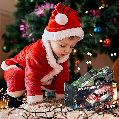 Miniatura 2 de GUOKAI Auto de control remoto para niños y niñas, auto de camiones RC de alta velocidad de 2.4 GHz, escala 124, rápido en todos los terrenos,
