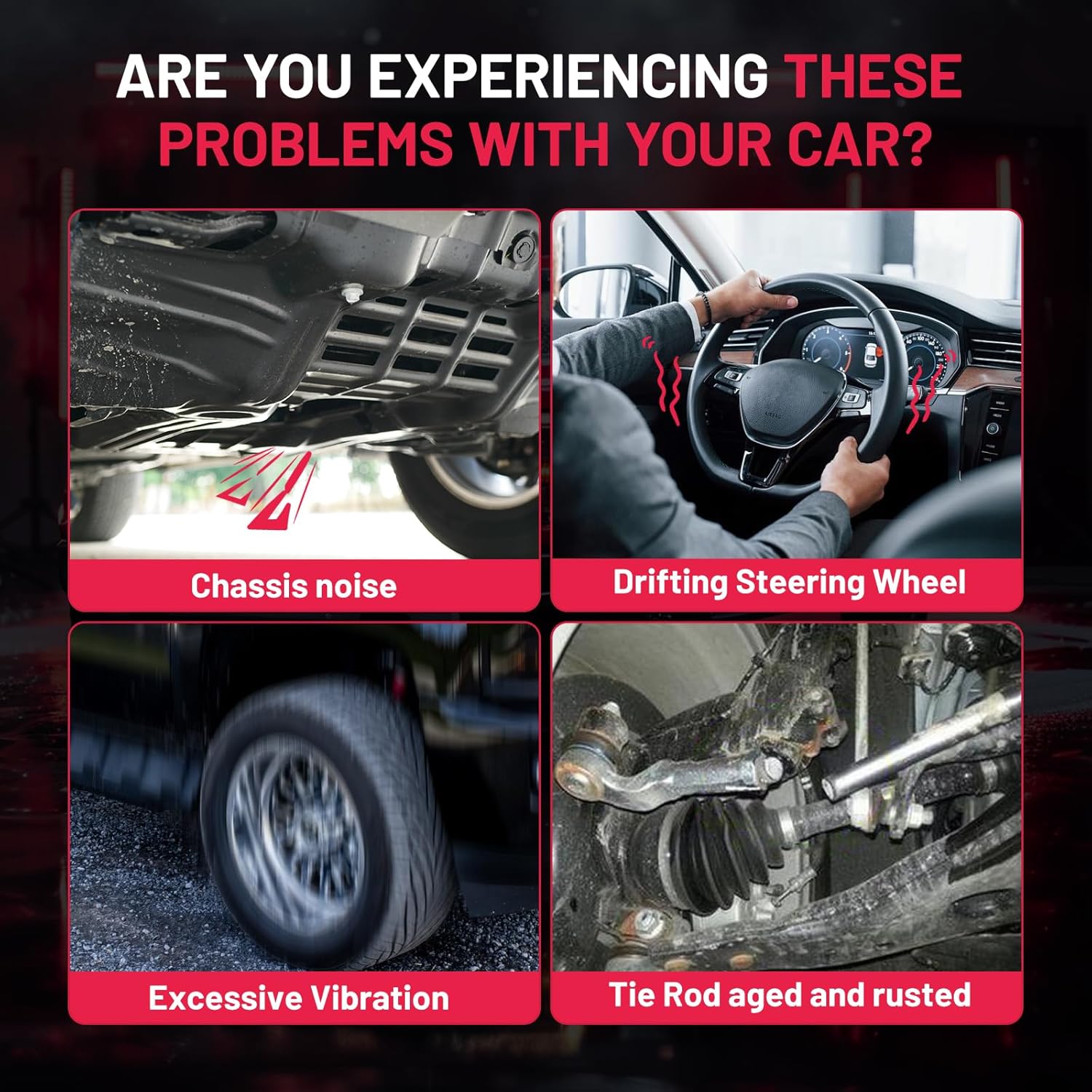 BDFHYK 6pcs Tie Rod Ends Kit Compatible with Chevy Trailblazer 2003-2009,1*Outer tie rod ES3675+1*Outer tie rod ES3676+2*Inner tie rod EV80965+2*dust cover