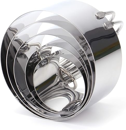 Miniatura 3 de Tosnail Cortador de pastelería, licuadora de masa, tamiz de harina de 3 tazas y cortador de galletas, 8 piezas de acero inoxidable herramientas