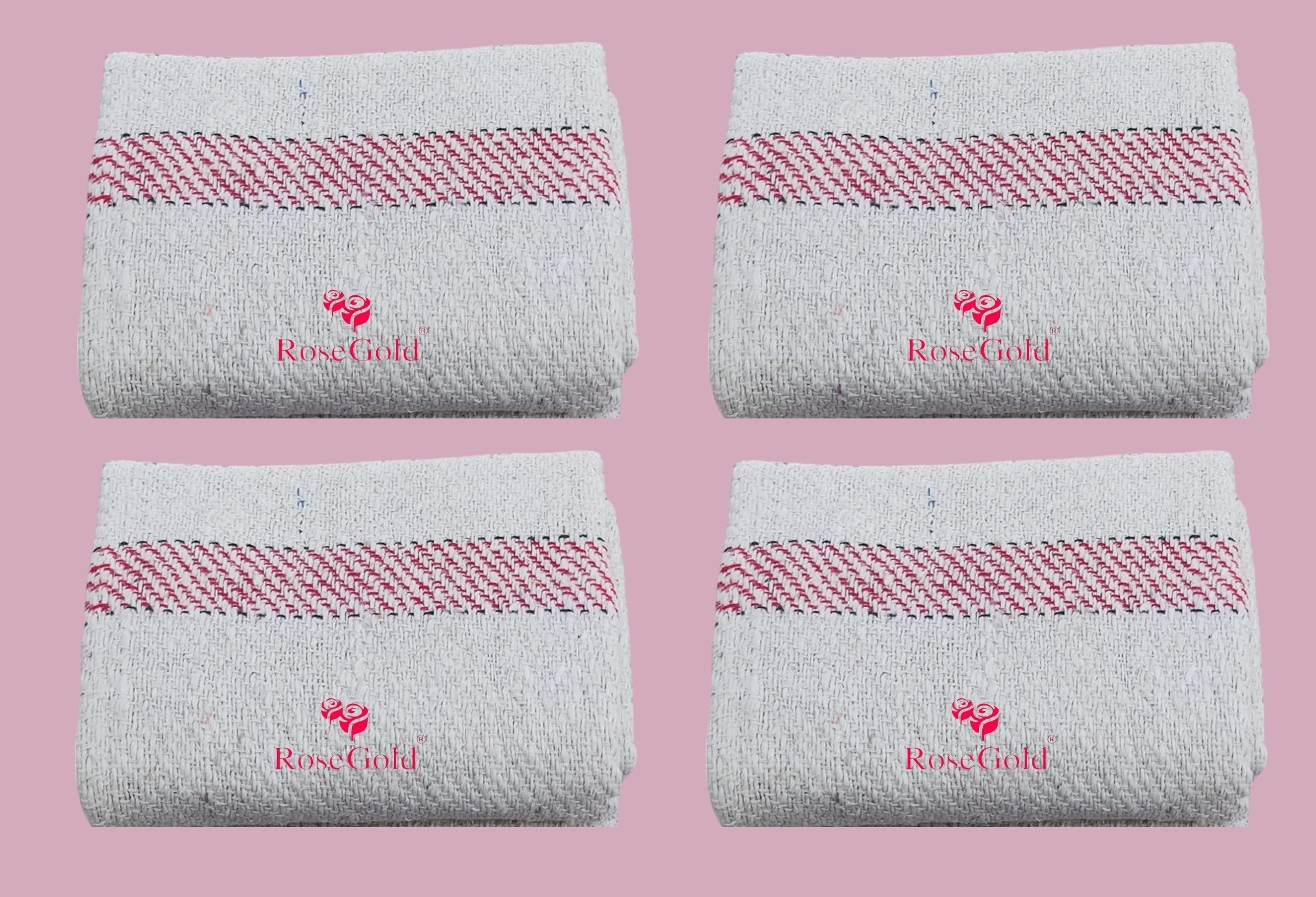 Rose Gold Cotton Floor Cleaning Cloth/Floor Duster/Pocha, 600 GSM (Off White, Large Size, 30x30 inch) (08)