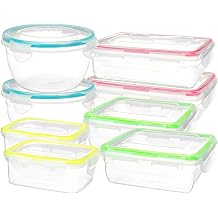 Southern Homewares 16-Piece Clip Lock Food Storage Container Set Airtight, Microwave & Dishwasher Safe Kitchen Boxes for Meal Prep and Organization