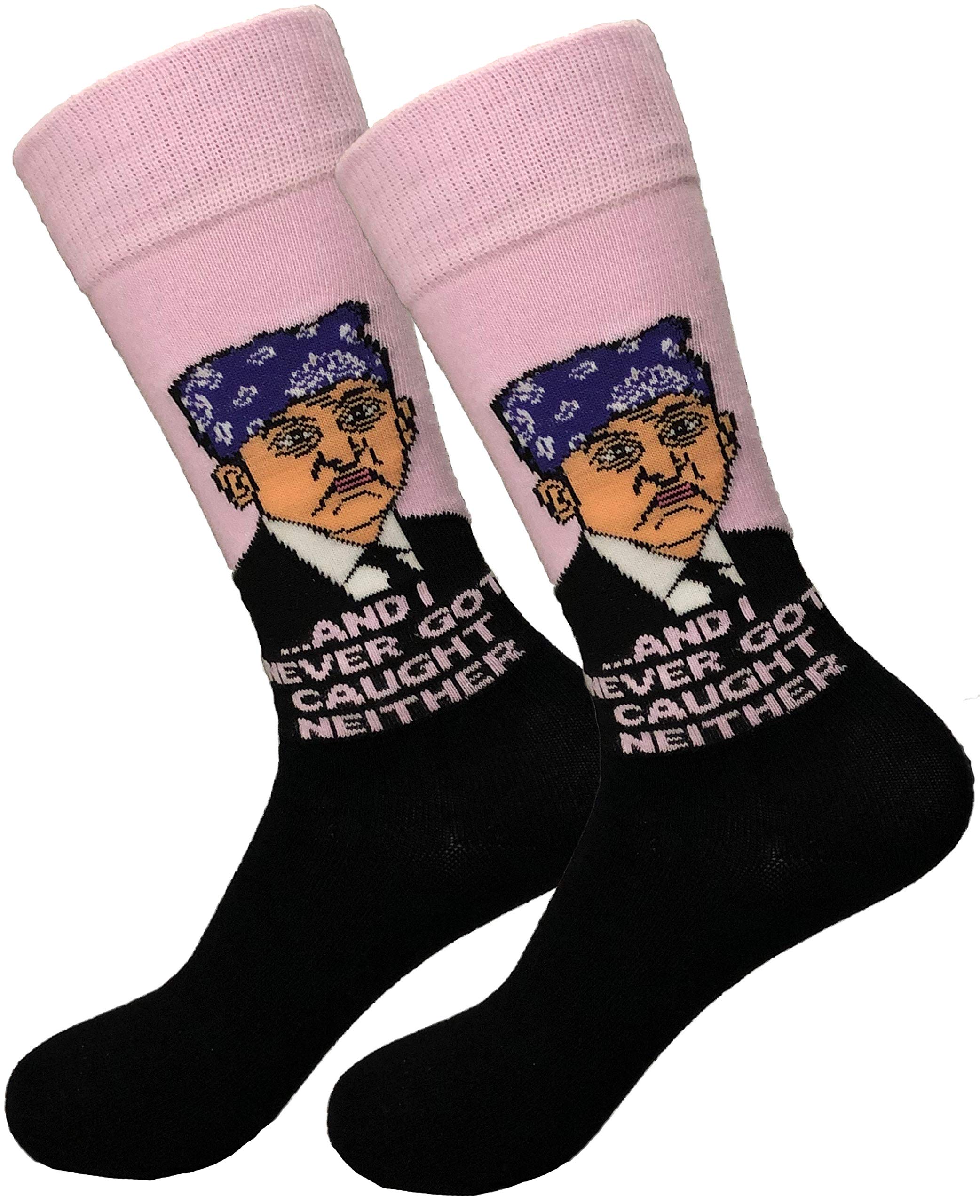 Balanced Co. Prison Mike Dress Socks Michael Scott Funny Socks Crazy Socks Casual Cotton Crew Socks