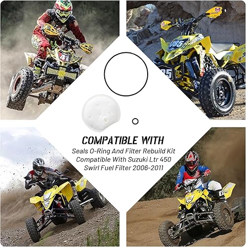 Miniatura 2 de ORK-0156 Kit de reconstrucción de juntas tóricas y filtro compatible con filtro de combustible de remolino Suzuki Ltr 450 2006-2011 (1 juego)1
