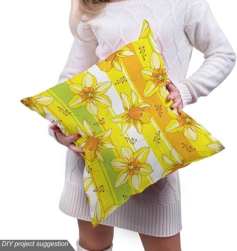 Miniatura 480 de Ambesonne The Yard - Tela de hibisco de flores tropicales en tonos de la vida real, tela decorativa para tapicería, cestas de almacenamiento