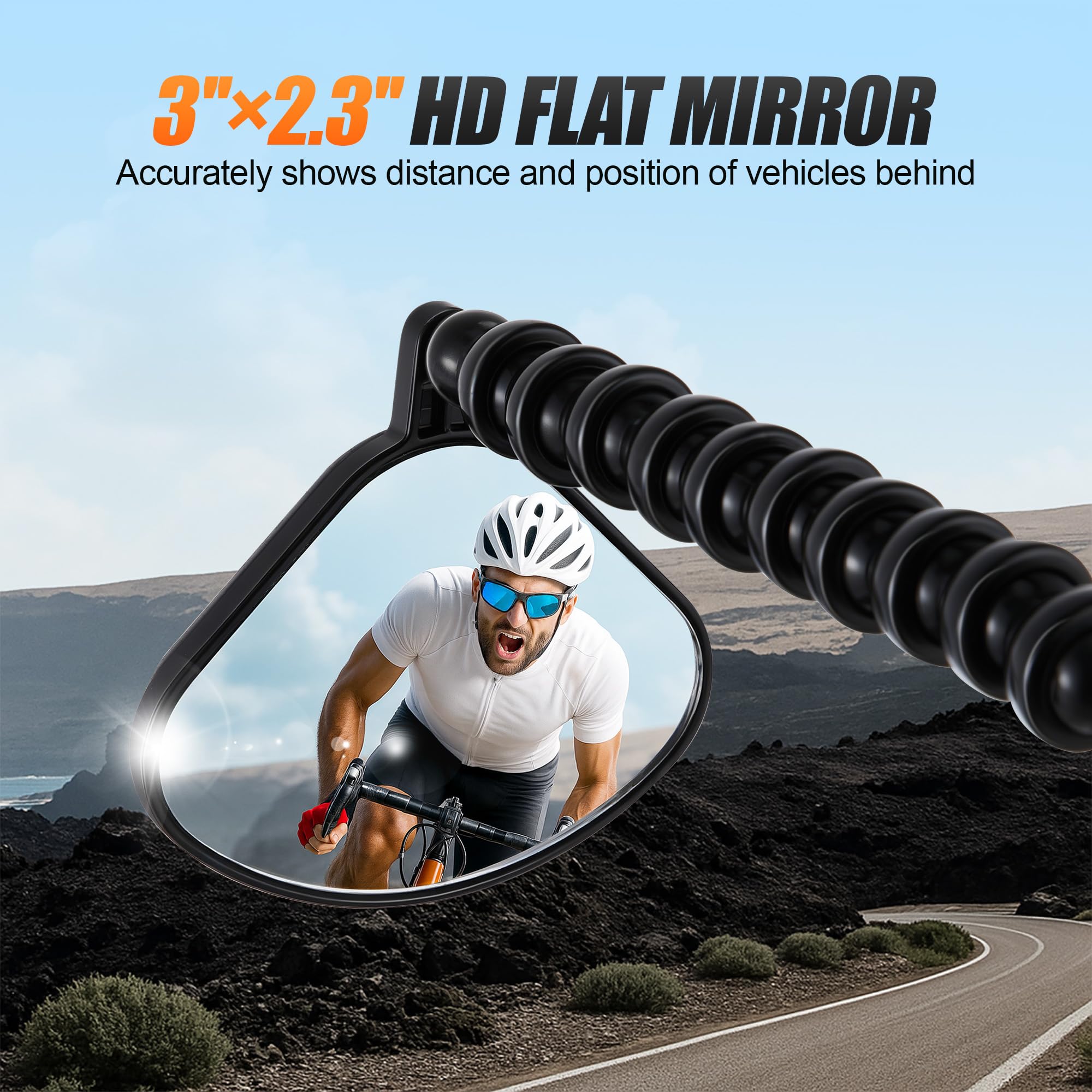 bike helmet morror Enhon Mirror with Rear Reflector Upgraded Adjustable | Lightweight Flat Rearview Mirror Fits Vented Helmets for MTB, Road & Long Distance Cycling Safety Classically Styled Leather Bag Scapade AirPack – Travel and highly adaptable accessory Style:District Mens Shirt
