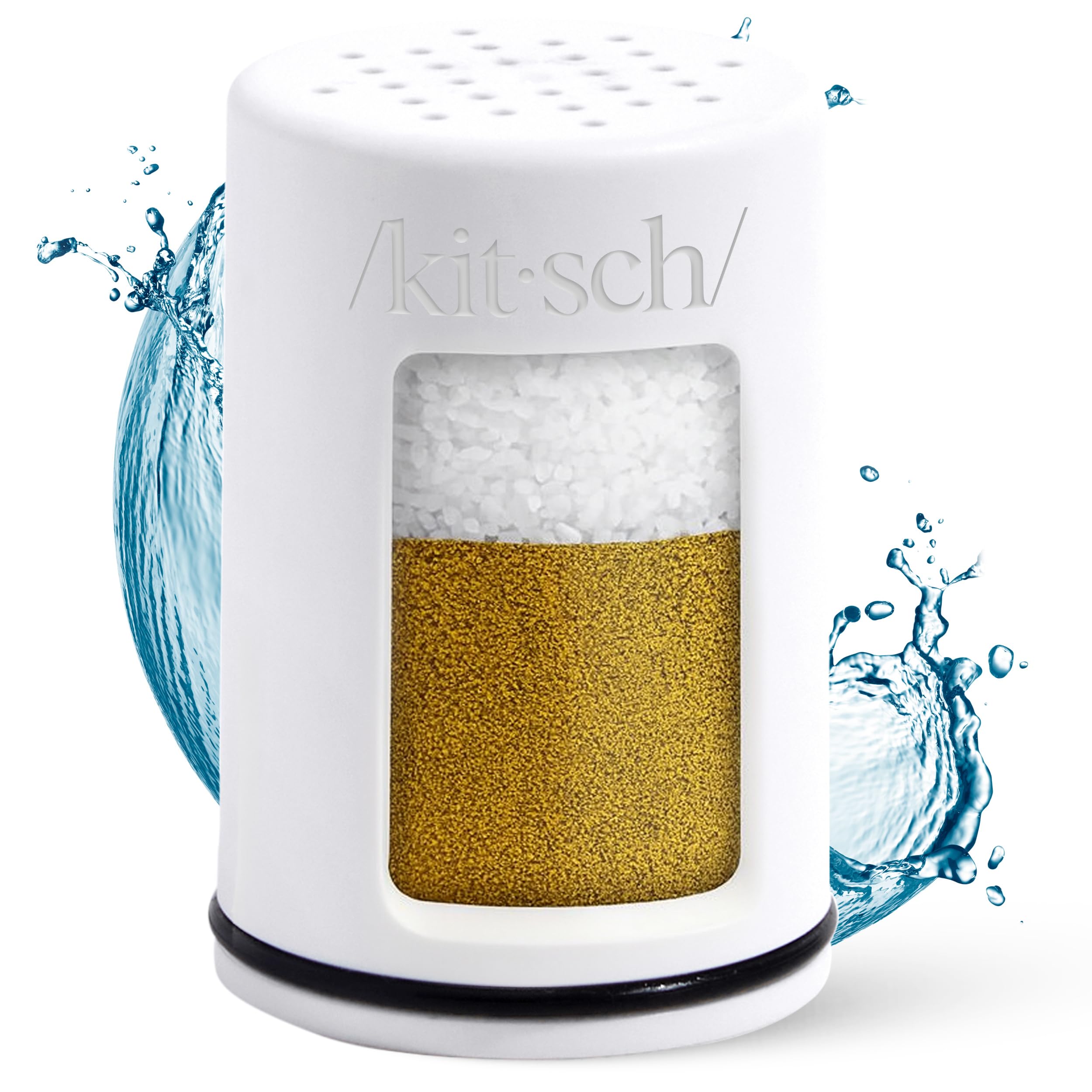 Kitsch Shower Head Filter for Hard Water Replacement Cartridge – Shower Water Filter Softener for Hair, Skin Vitamins, Removes Metal & Harmful