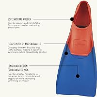 Vista 4 de FINIS Long Floating Swim Fins - Training Fins for All Ages - Improves Kick Technique & Body Position