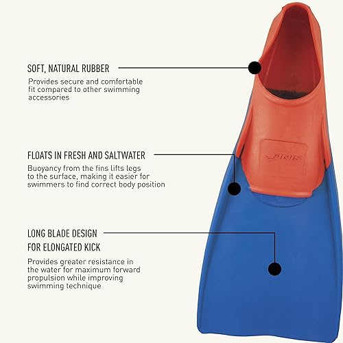 Miniatura 4 de FINIS Long Floating Swim Fins - Training Fins for All Ages - Improves Kick Technique & Body Position