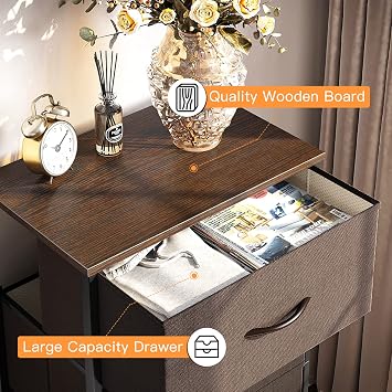 ODK Small Dresser for Bedroom with 4 Storage Drawers, Brown