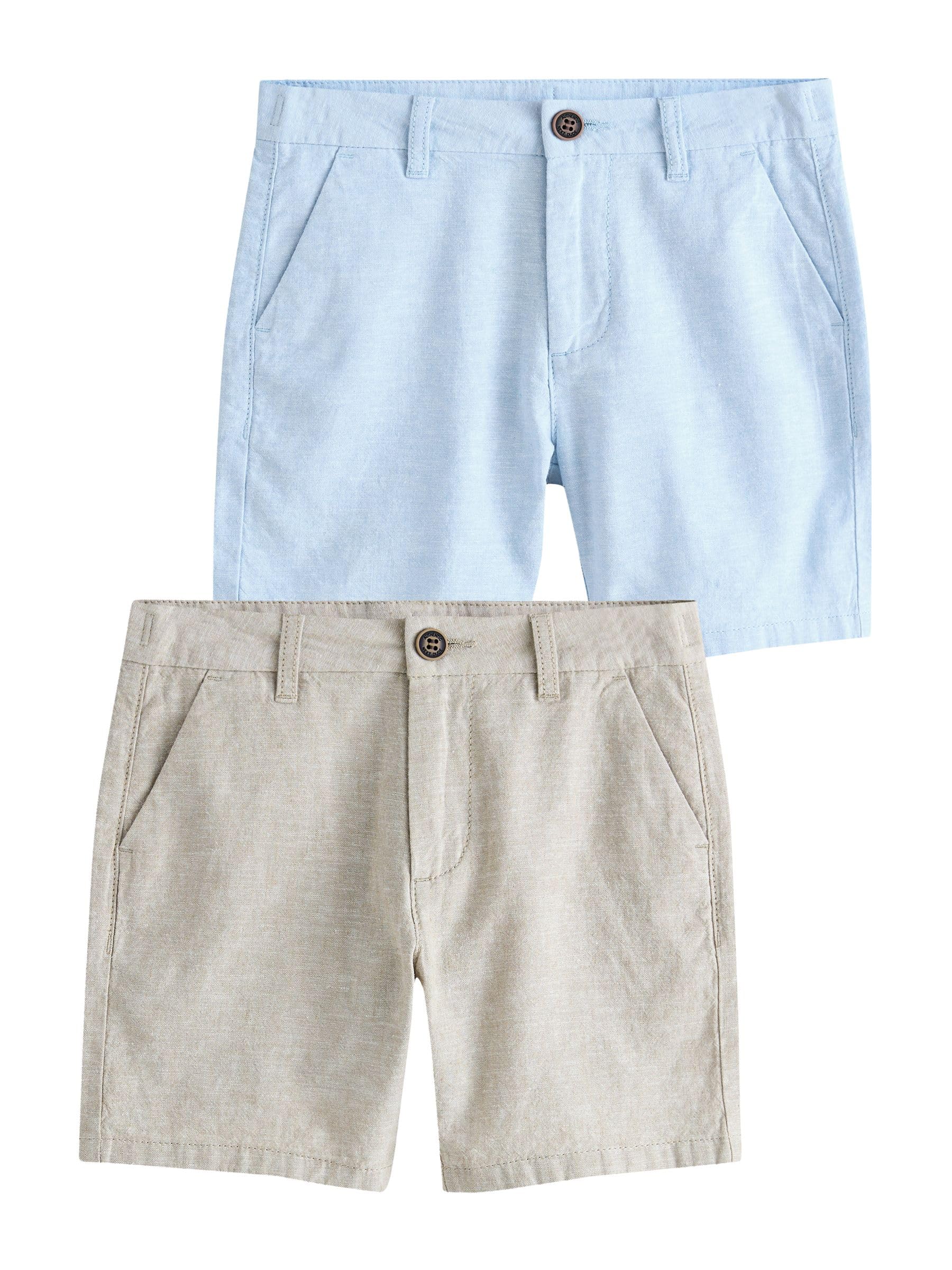 NEXT Garçon Short Chino en Lin, Lot de 2