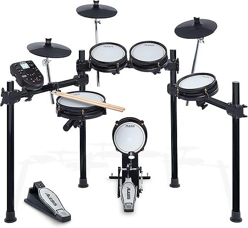 Vista 14 de Kit Alesis Drums Command Mesh SE - Set de batería eléctrica con almohadillas de malla de doble zona silenciosas, conectividad USB MIDI y más de 600