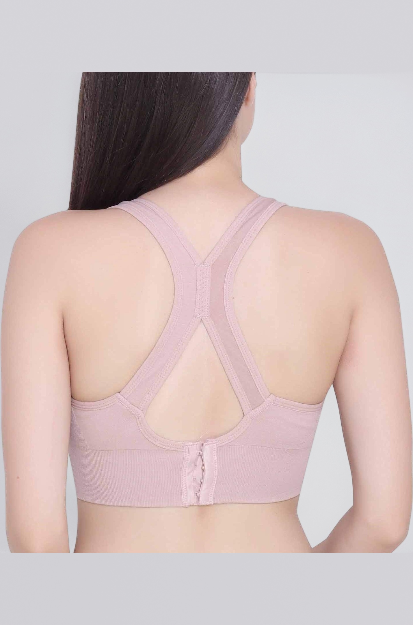 Women's Nylon Spandex Padded Non Wired Racer Back Sports Bra for Gym, Cardio, Zumba and Yoga | Everyday Active Wear for Girls | Size M to 2XL