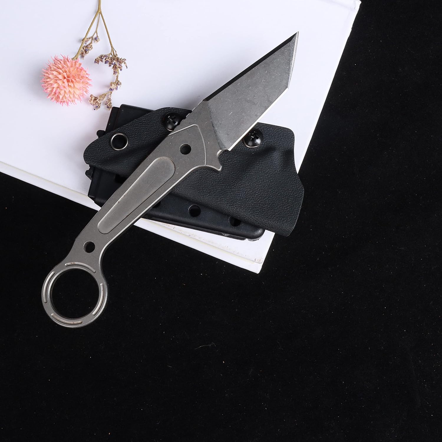 MASALONG Kni184 Fixed Blade Straight Knife Rescue Outdoor Camping Knives (white) : Sports & Outdoors