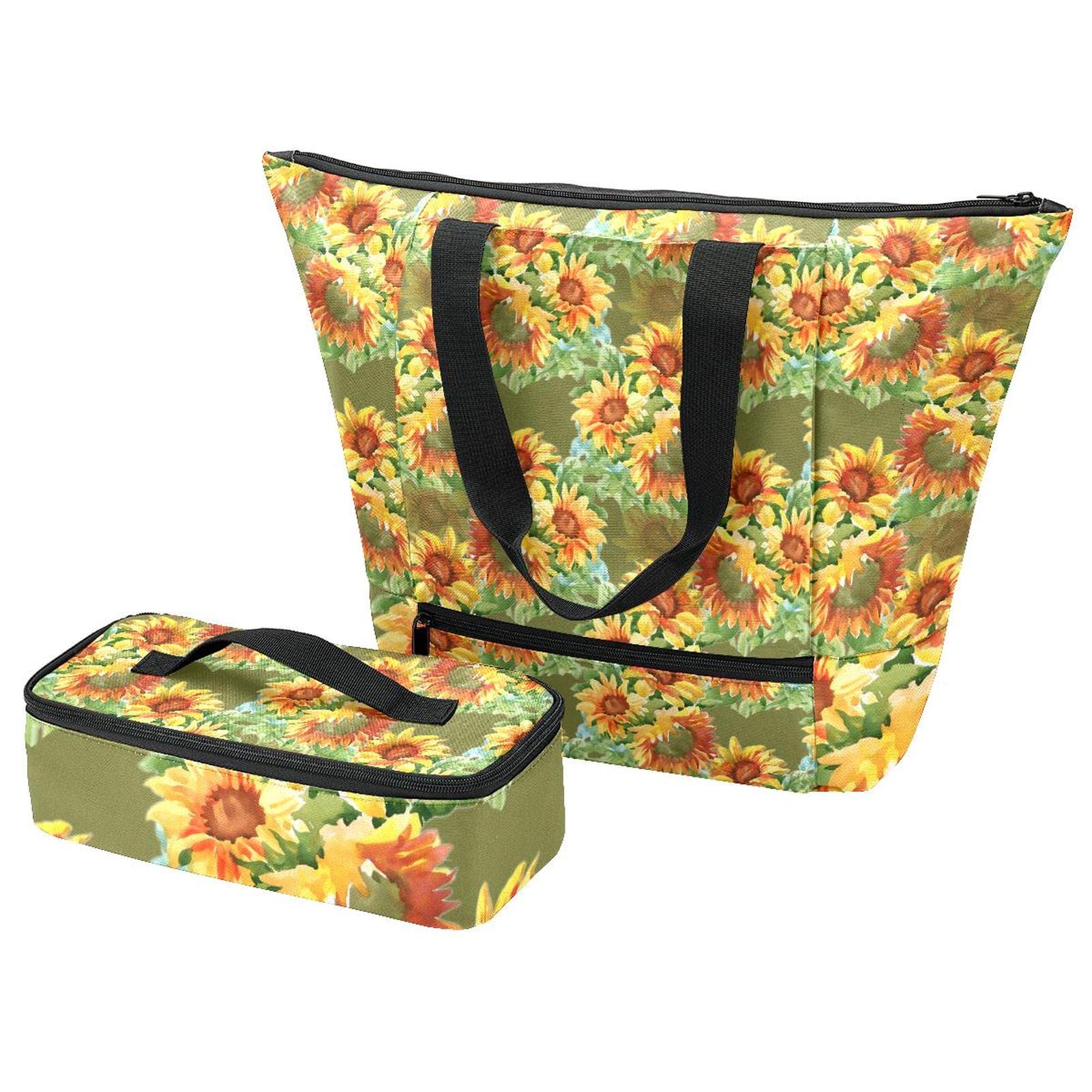 Bolsa de mano y lonchera ideal para picnic, escuela y trabajo con conchas marinas