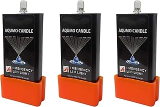 水に浸けると光るLEDライト アクモキャンドル 防災用灯 (3個セット)