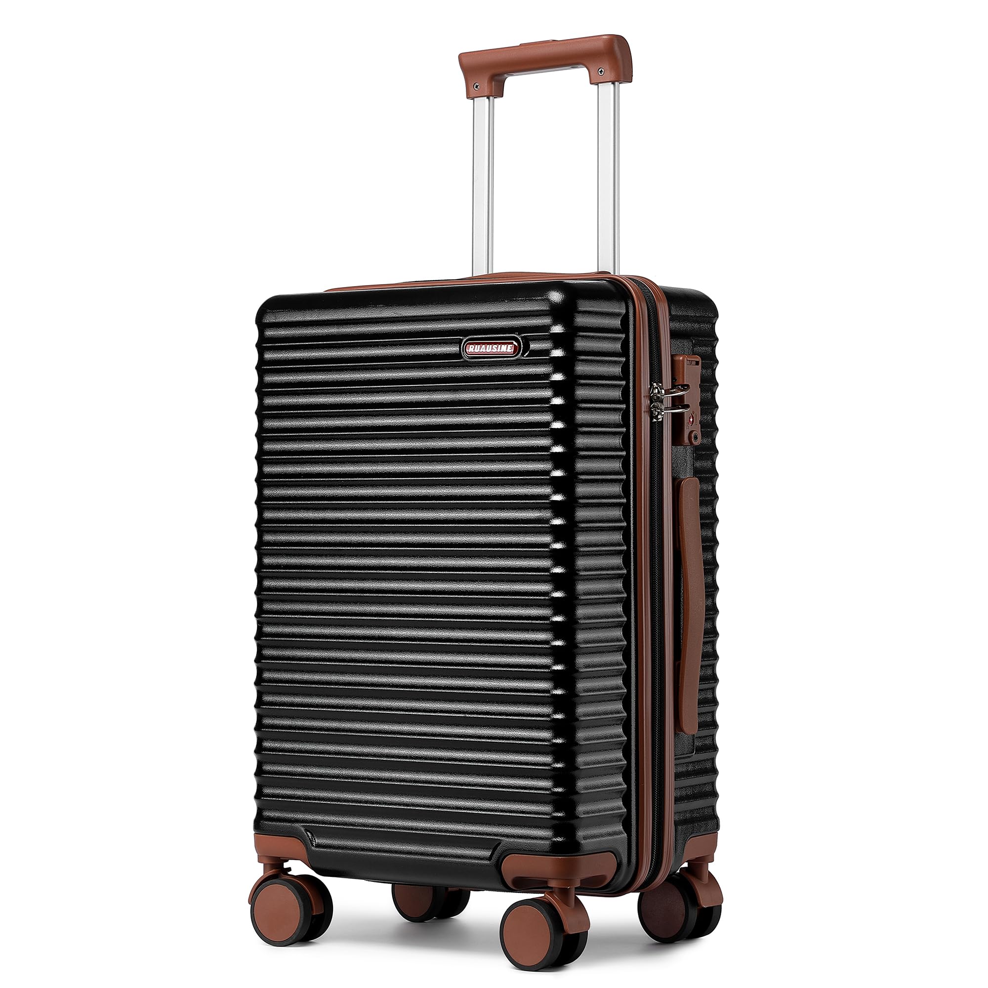 Ruausine 20-Inch Carry on Luggage,Carry-on Suitcase with Spinner Wheels and TSA Lock, 22x14x9 Airline Approved,Hardside Lightweight Travel Carry-on