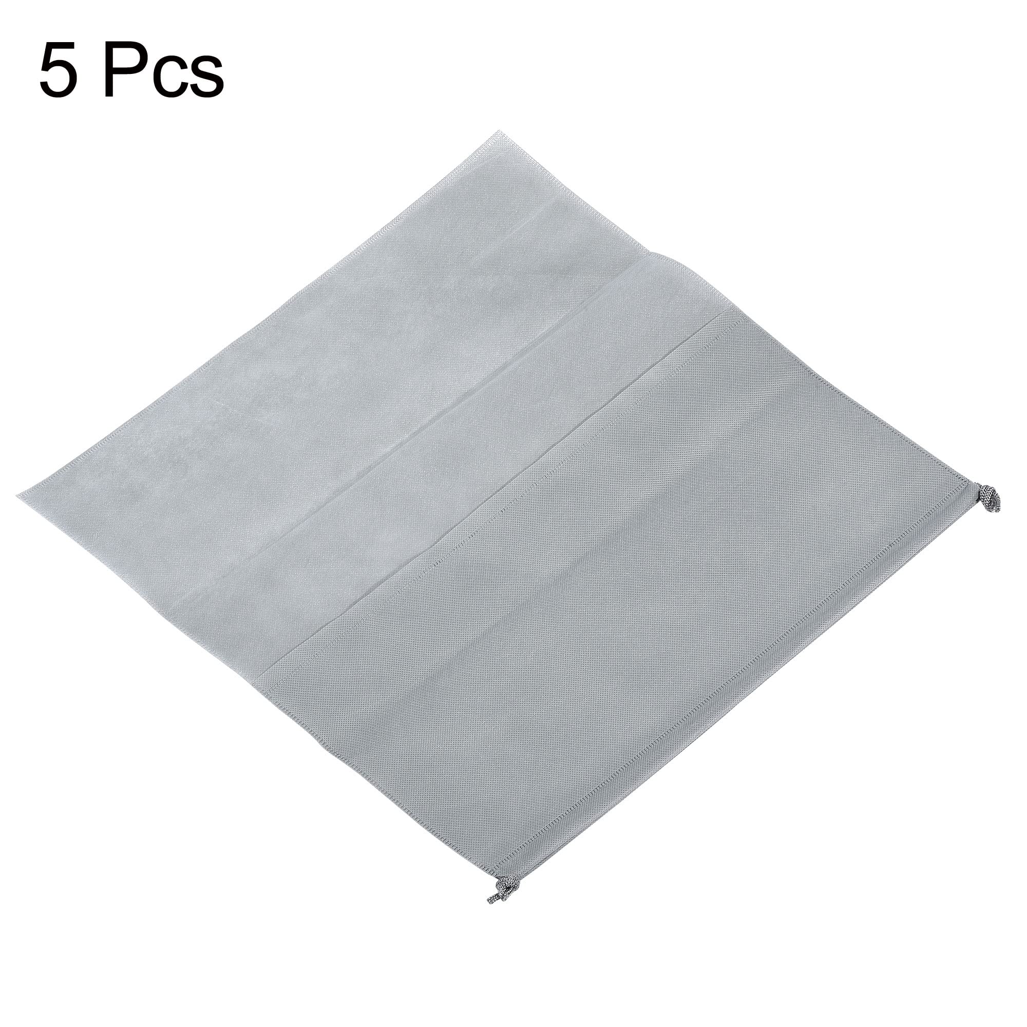 PATIKIL 19.7 Inch Non-Woven Fabric Handbag Dust Cover, 5 Pack Dustproof Storage Organizer Drawstring Bag for Handbags Purses Gray - Image 3