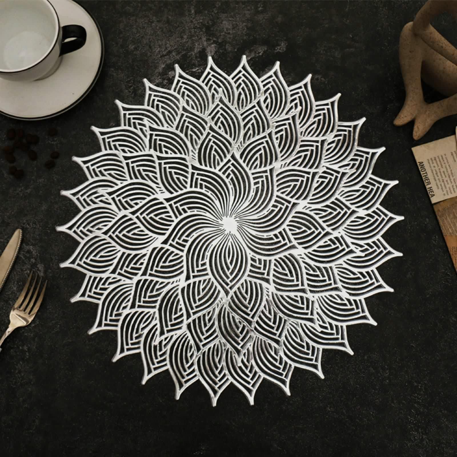 Dessous de table 38cm lavable et set de table automne PVC pour protection assiette