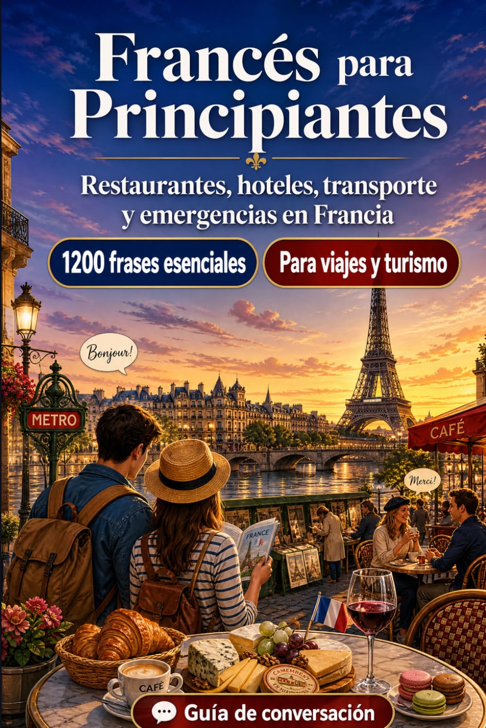 Francés Para Principiantes: 1200 frases esenciales en Francés para viajar en Francia: Guía fácil de pronunciación, conversaciones cotidianas, ... y consejos culturales para explorar Francia