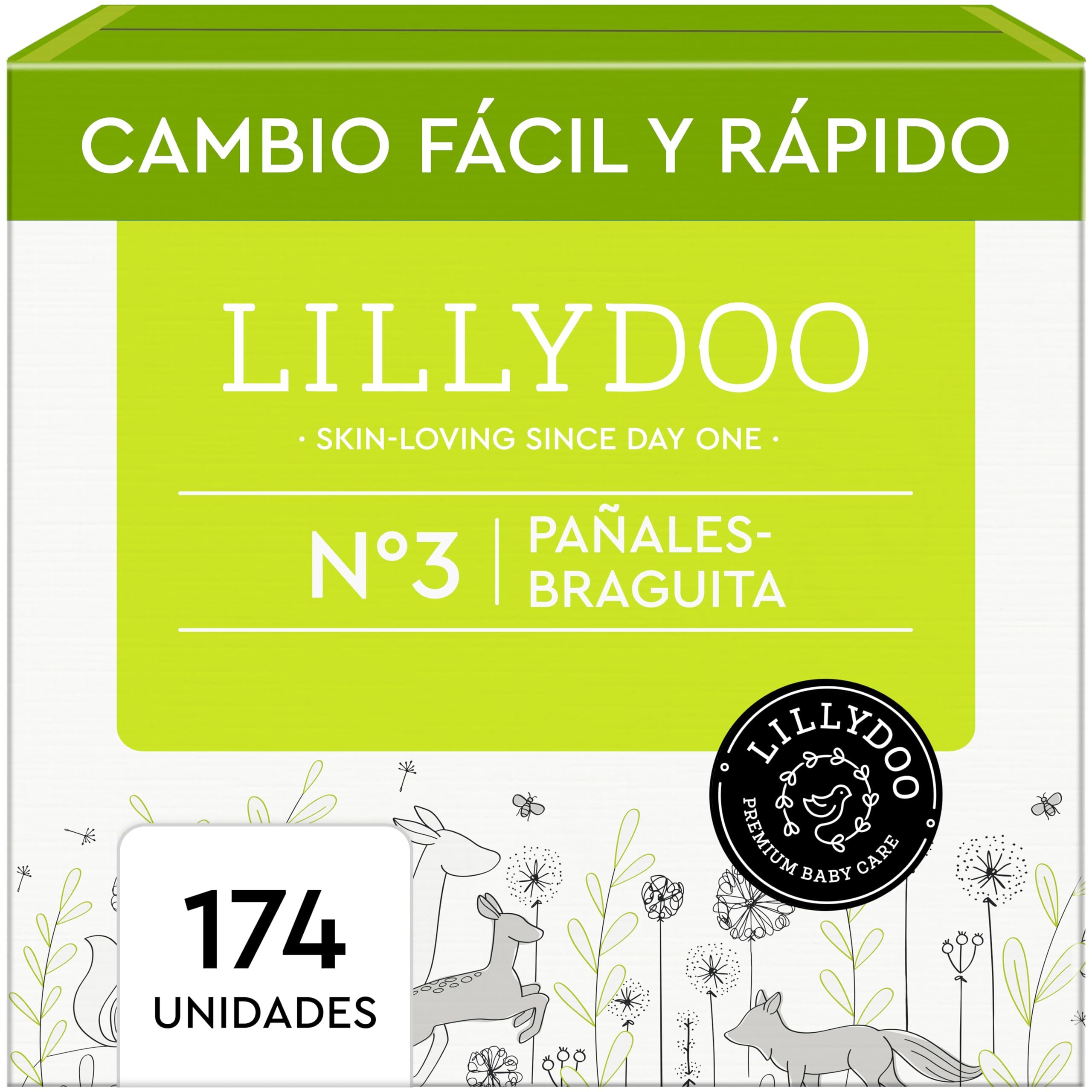 Pañales-braguita LILLYDOO - talla 8 (17+ kg), caja mensual (90 unidades), protección contra fugas, delicados con la piel, suaves, sin perfumes ni lociones, dermatológicamente testados — view 22