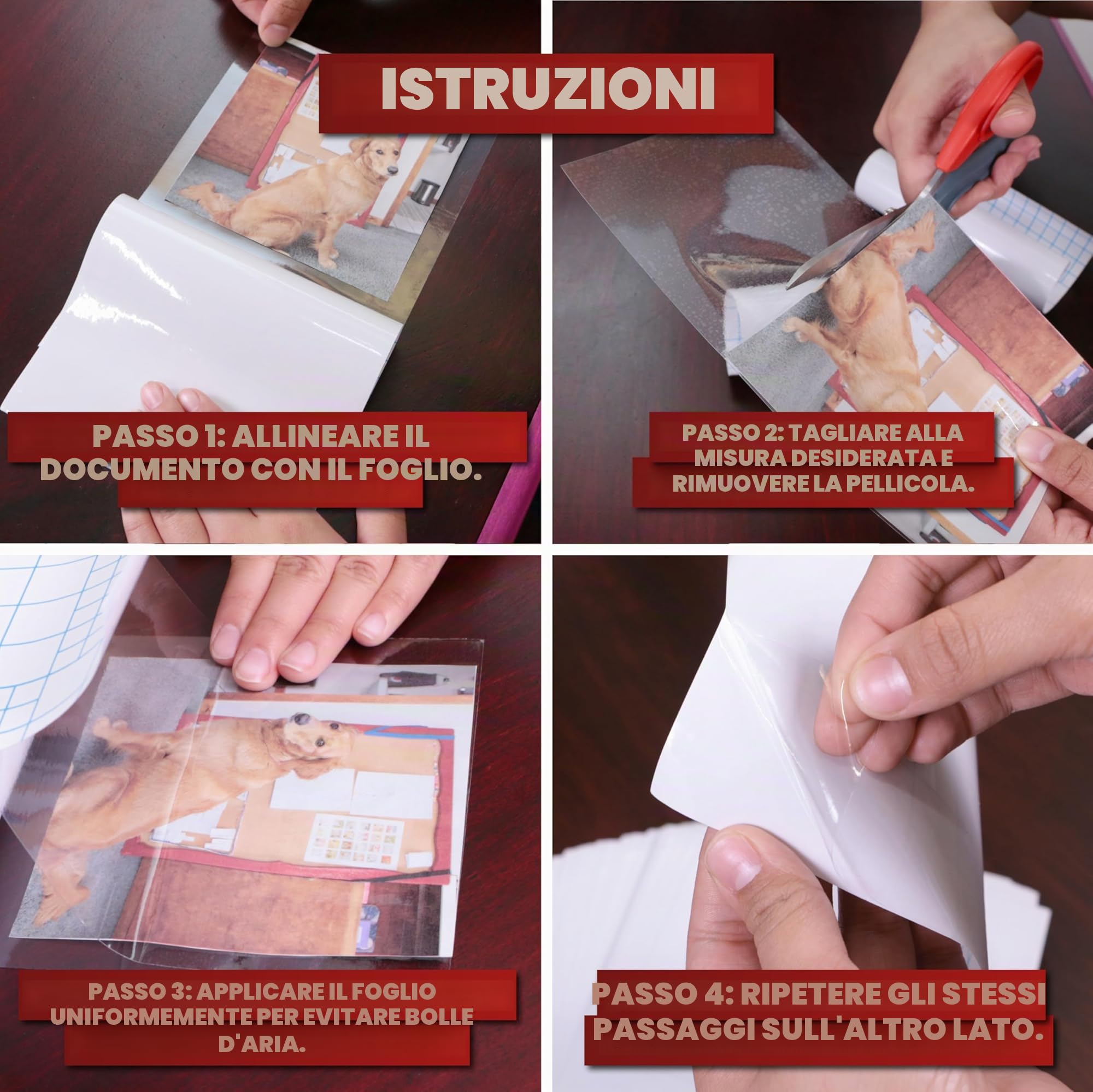 Fogli di laminazione autoadesivi XFasten, 9 x 12 pollici (confezione da 50), spessore 4,76