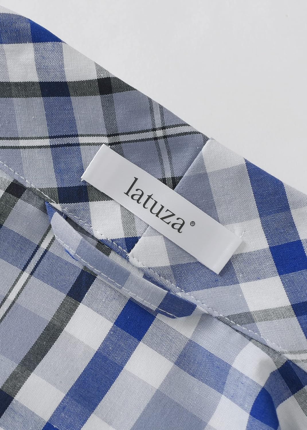 Latuza Men's Woven Cotton Robe Long Sleeves Bathrobe - Image 4