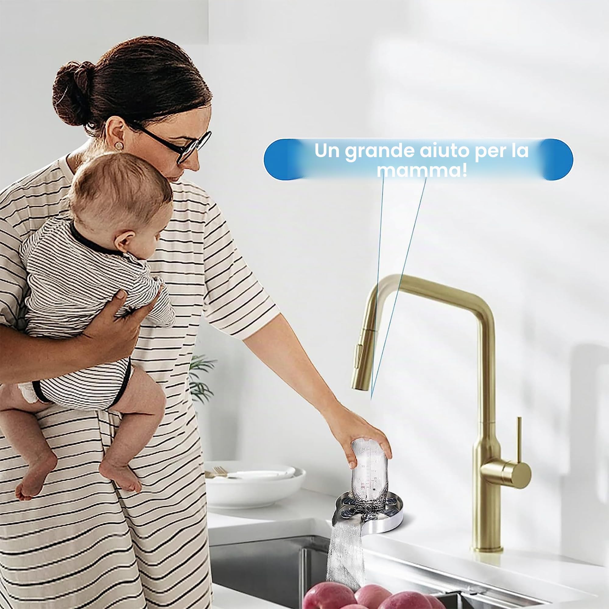 Lavabicchieri Lavandino, Lava Bicchieri Lavandino, Sciacquatrice Del Circuito Dell'Acqua, Sciacquatrice Automatica Per Vetro Per Bar Caffetteria Ristorante