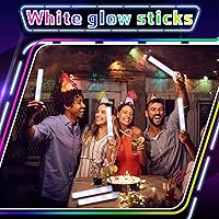 Vista 6 de Liliful Juego de 100 varillas de espuma LED de color blanco a granel, varillas de luz intermitente que brillan en la oscuridad, suministros