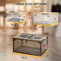 Vista 13 de TURBRO 55L Pet Incubator, Precision Temperature Control for Puppy & Kitten Care, with Adjustable Fan Speed, Multifunctional LED Panel, Respiratory