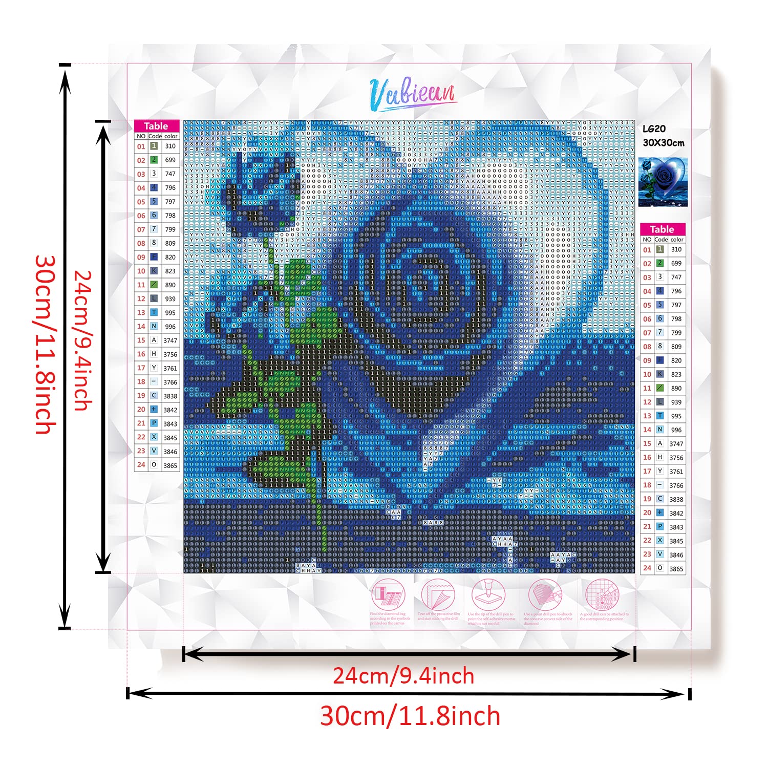 Diamond Painting - Kit per pittura con diamanti 5D, per adulti e bambini, con diamanti rotondi