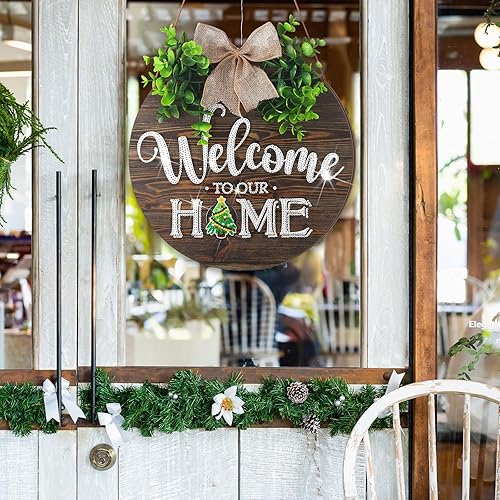 Miniatura 4 de Huwena Letrero de bienvenida intercambiable de temporada con 12 piezas de iconos de pintura de diamante magnético suave para el día de San Patricio,