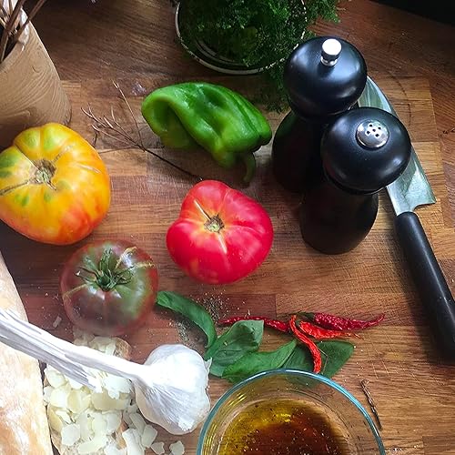 Miniatura 6 de Olde Thompson - Juego de molino de pimienta y salero de madera de café 6