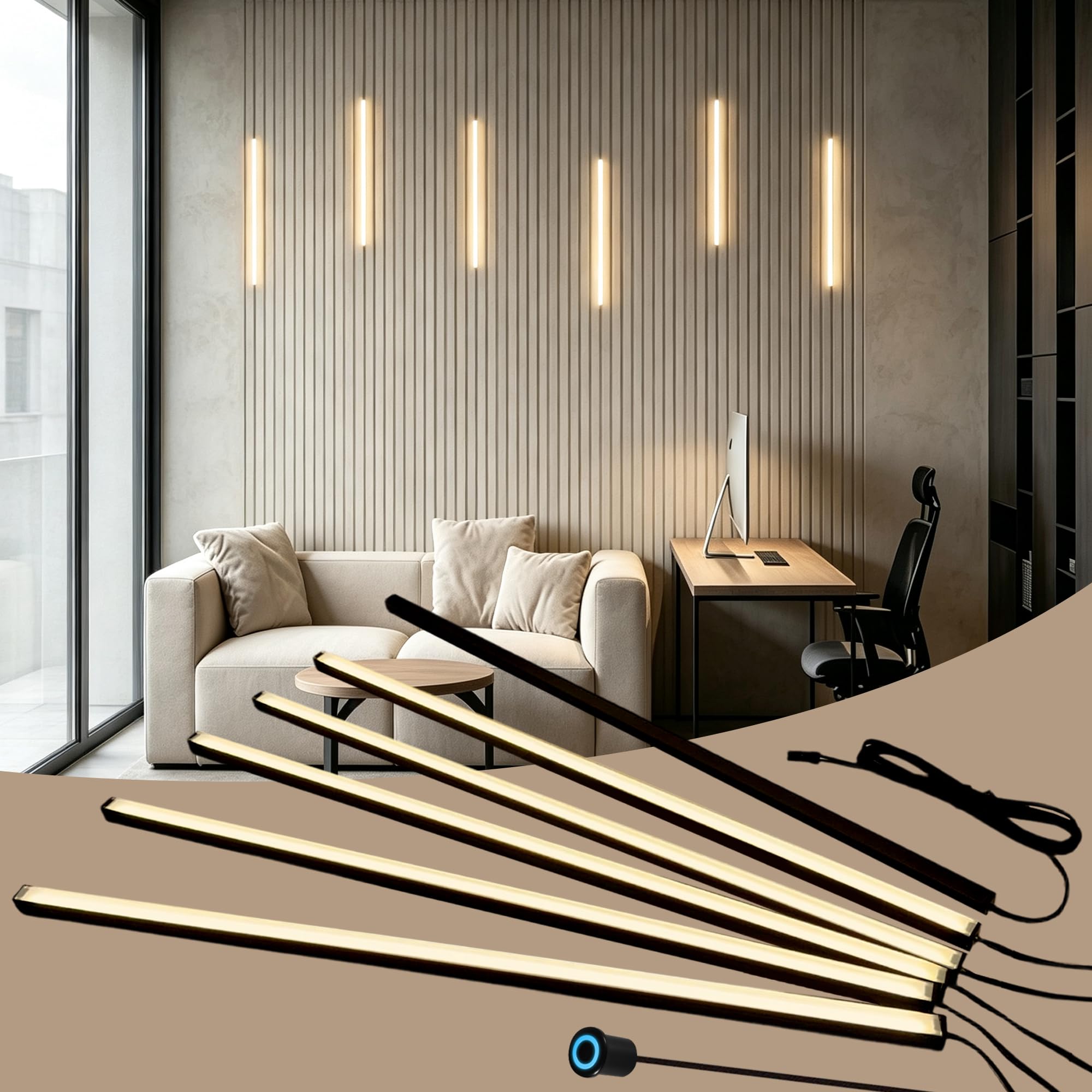 FTL LED Strip Lights for Acoustic Wall Panels 40cm x 6 LED Wall Panel Light — image 1