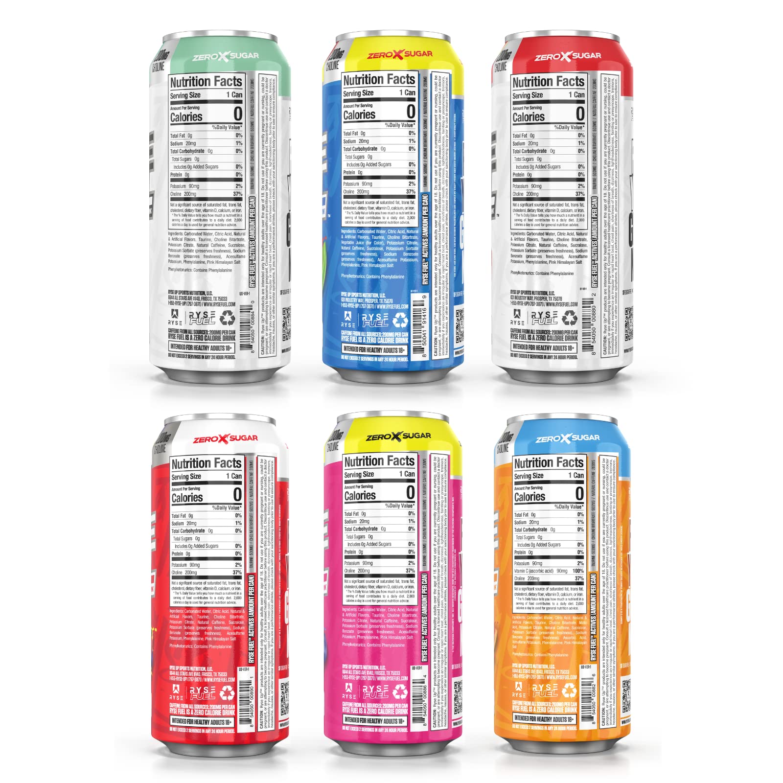 RYSE Up Supplements RYSE Fuel Sugar Free Energy Drink