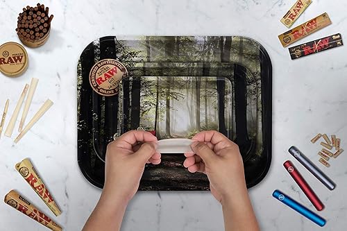 Miniatura 4 de RAW Smokey Forest - Bandeja rodante  Tamaño - Mini  Disfruta del paisaje y relájate mientras fumas