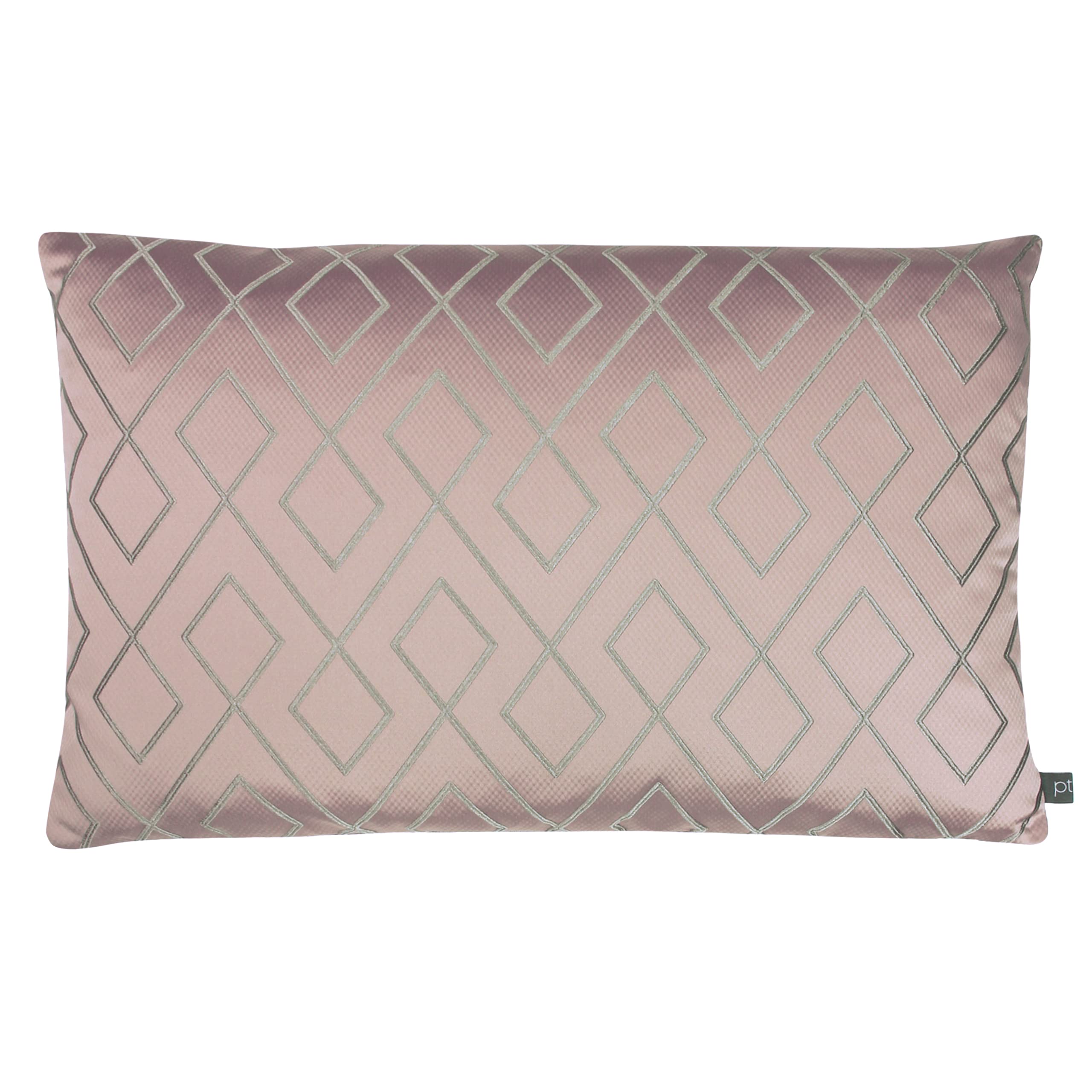 Pivot Geometric Jacquard Cushion - Pink - 40cm x 60cm - Prestigious Textiles