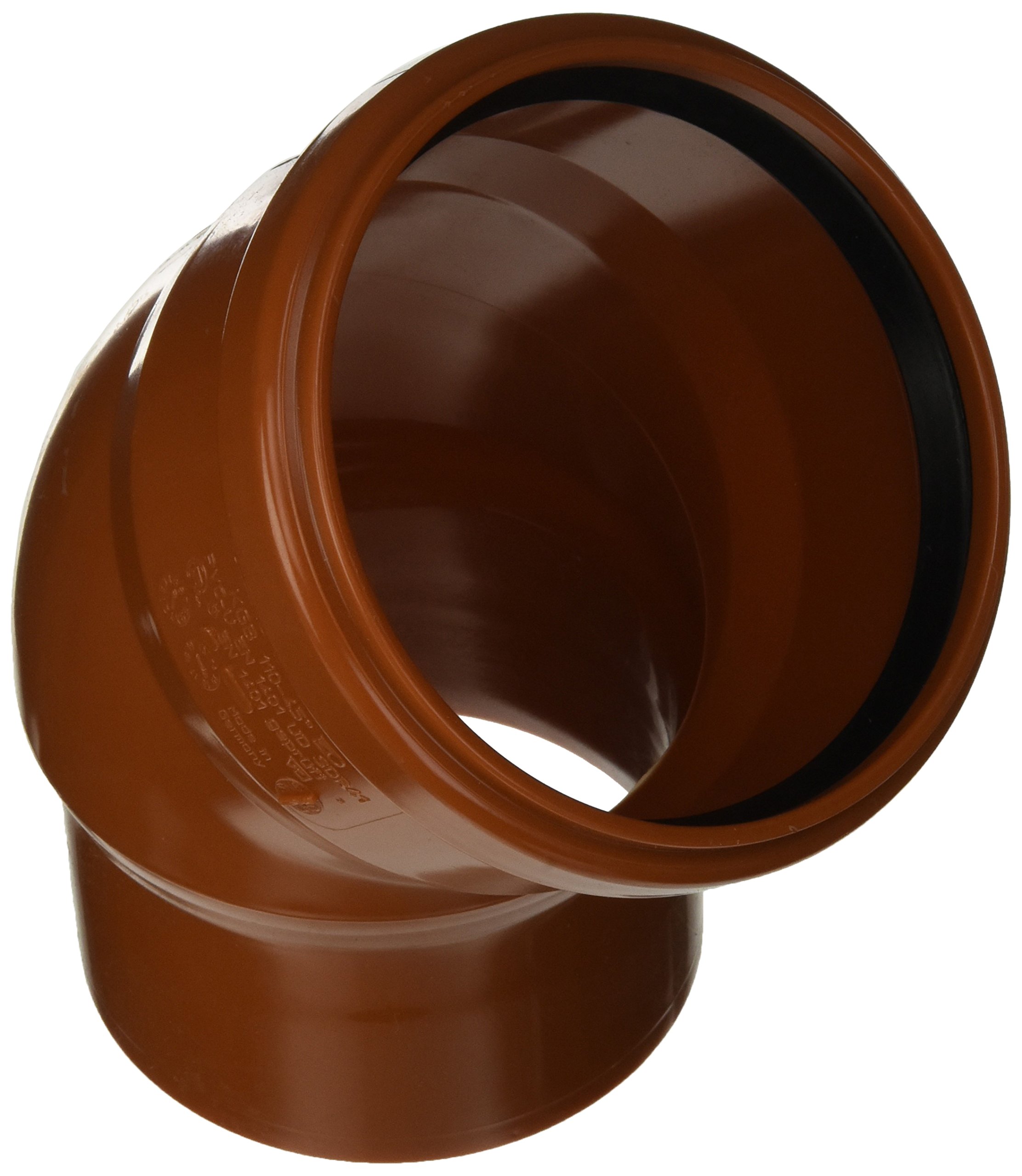 Bampi PV111045 Raccordo Curva Ridotta in PVC 110/100, 45 Gradi, Bianco